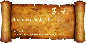 Bazarea Agád névjegykártya
